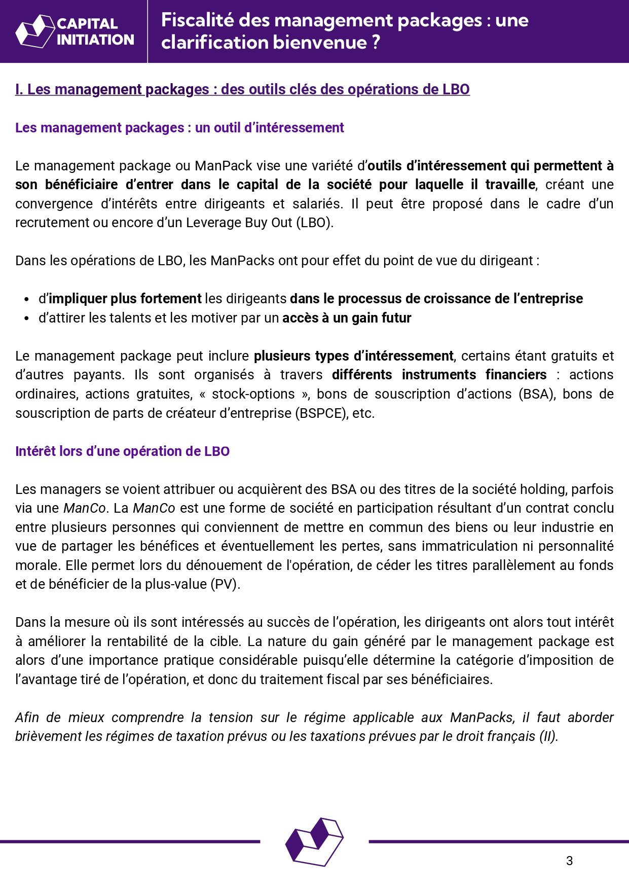 La fiscalité des managements packages - une clarification bienvenue ?_page-0003
