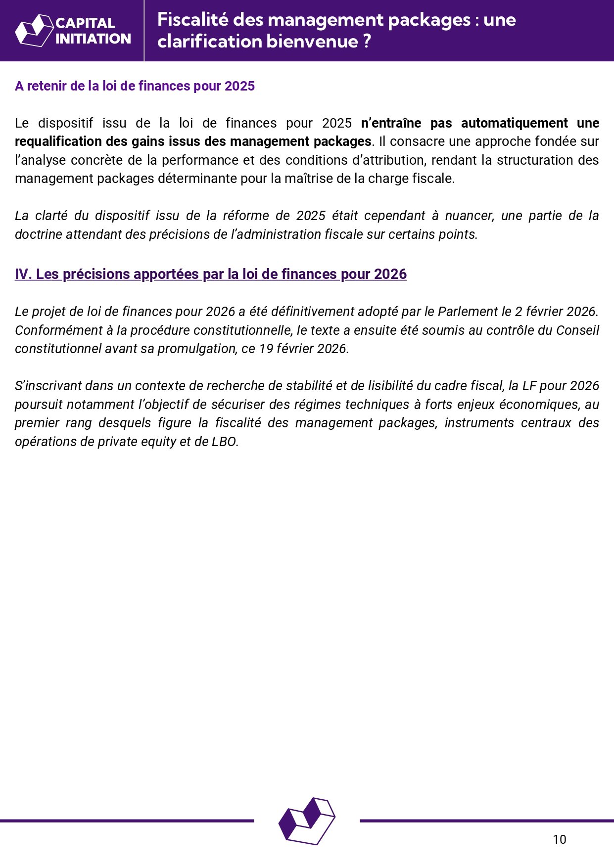 La fiscalité des managements packages - une clarification bienvenue ?_page-0010