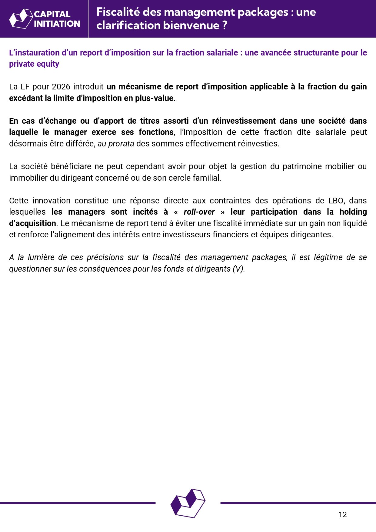 La fiscalité des managements packages - une clarification bienvenue ?_page-0012